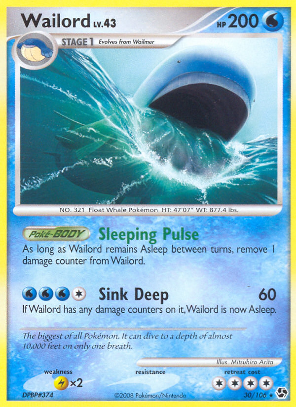 Wailord (30/106) [Diamond & Pearl: Great Encounters] | Deep Dive Games St. Marys