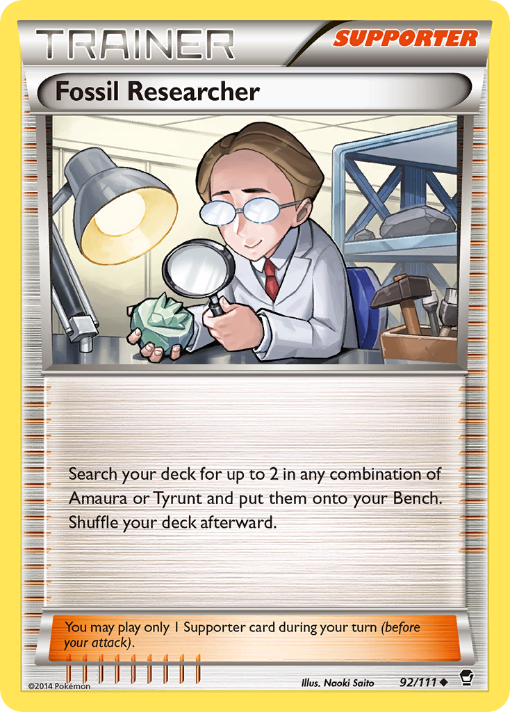 Fossil Researcher (92/111) [XY: Furious Fists] | Deep Dive Games St. Marys