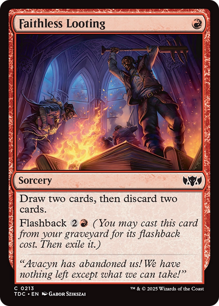 Faithless Looting [Tarkir: Dragonstorm Commander] | Deep Dive Games St. Marys