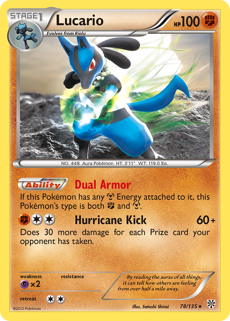 Lucario (78/135) [Black & White: Plasma Storm] | Deep Dive Games St. Marys