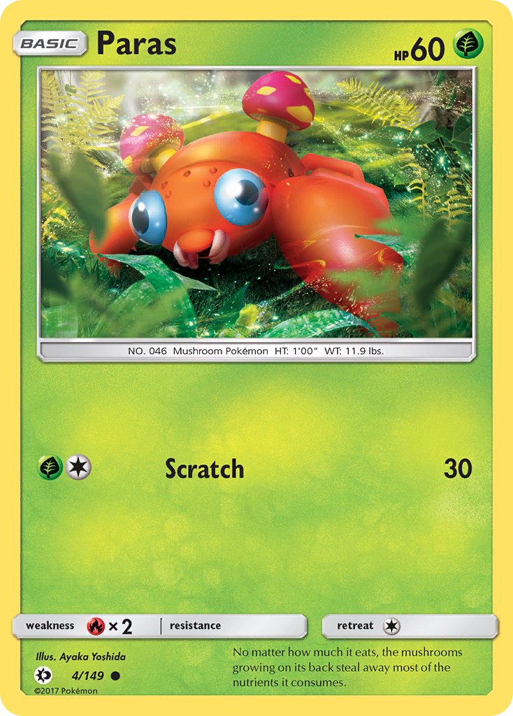 Paras (4/149) [Sun & Moon: Base Set] | Deep Dive Games St. Marys