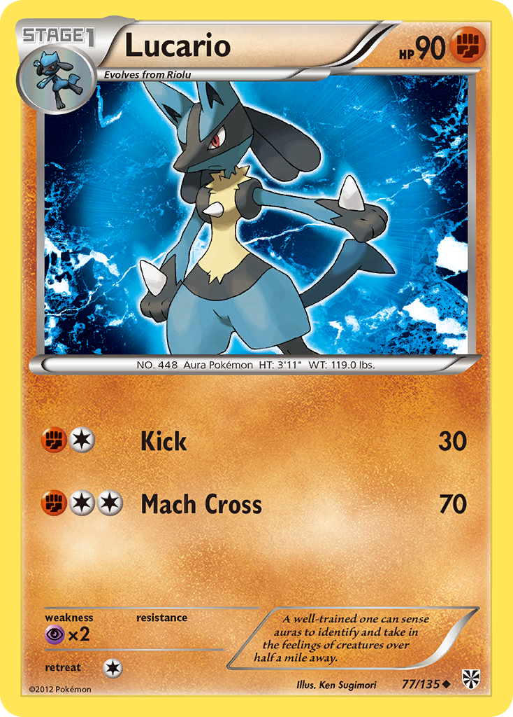 Lucario (77/135) [Black & White: Plasma Storm] | Deep Dive Games St. Marys