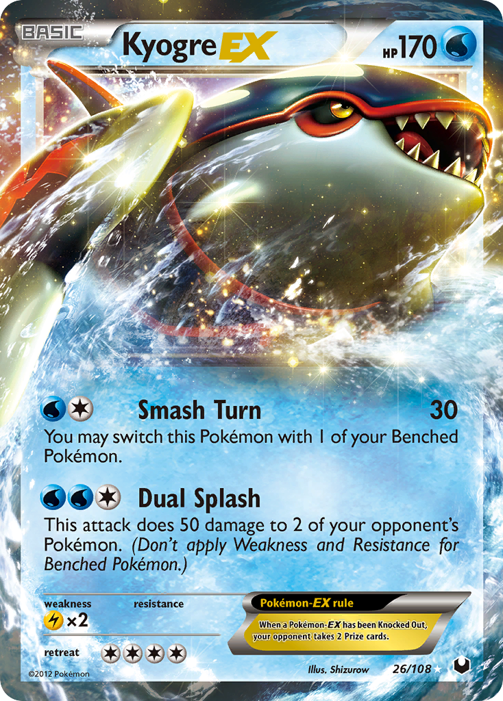 Kyogre EX (26/108) [Black & White: Dark Explorers] | Deep Dive Games St. Marys