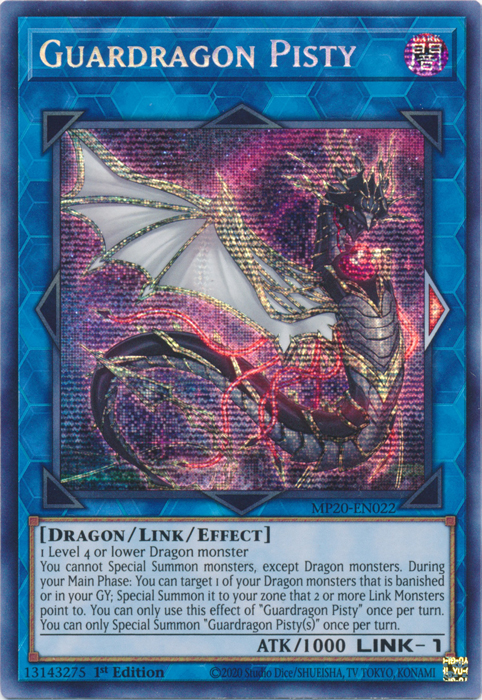 Guardragon Pisty [MP20-EN022] Prismatic Secret Rare | Deep Dive Games St. Marys