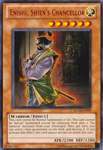 Enishi, Shien's Chancellor (Red) [DL12-EN009] Rare | Deep Dive Games St. Marys