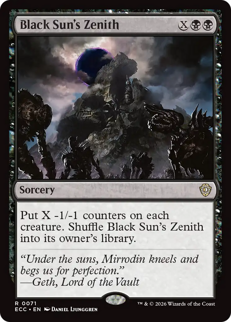 Black Sun's Zenith [Lorwyn Eclipsed Commander] | Deep Dive Games St. Marys