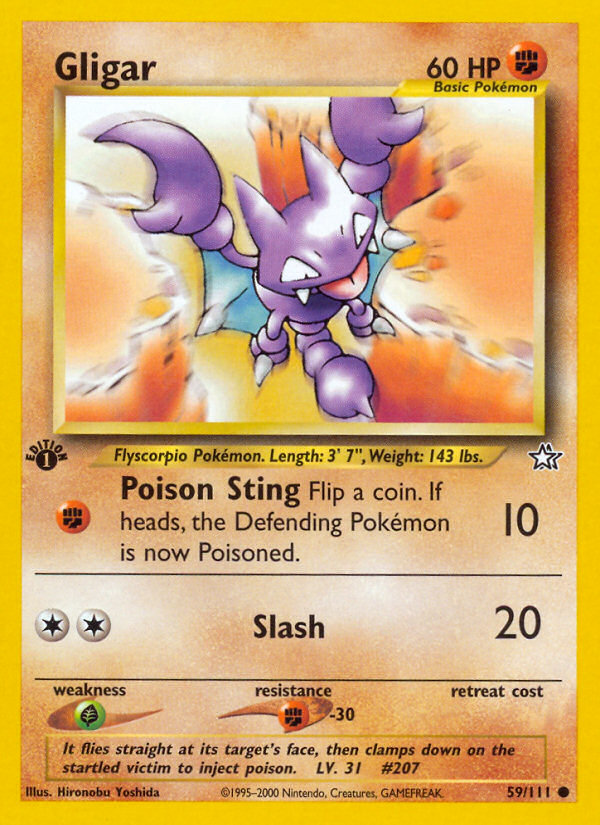 Gligar (59/111) [Neo Genesis 1st Edition] | Deep Dive Games St. Marys