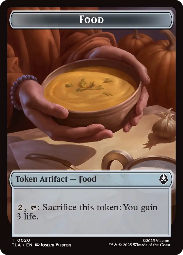 Food (0020) // Ally (0007) Double-Sided Token [Avatar: The Last Airbender Tokens] | Deep Dive Games St. Marys