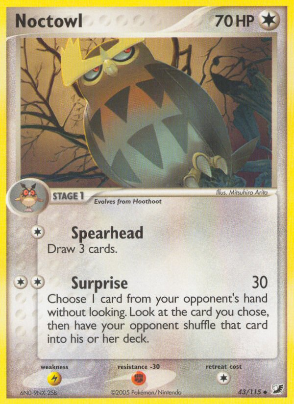 Noctowl (43/115) [EX: Unseen Forces] | Deep Dive Games St. Marys