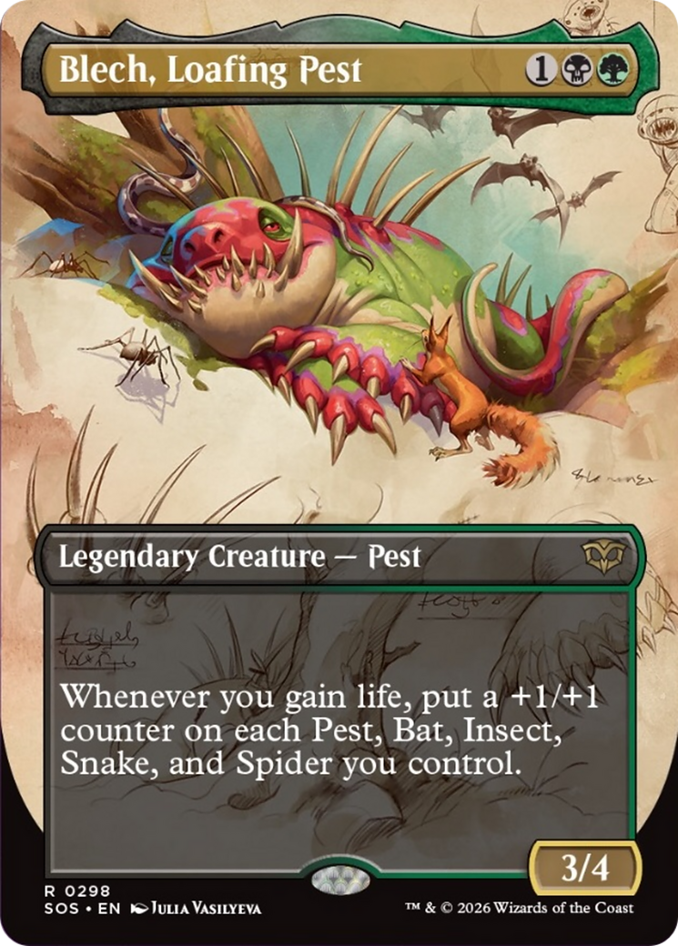 Blech, Loafing Pest (Borderless) [Secrets of Strixhaven] | Deep Dive Games St. Marys