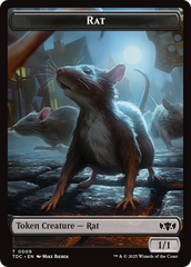 Human // Rat Double-Sided Token [Tarkir: Dragonstorm Commander Tokens] | Deep Dive Games St. Marys