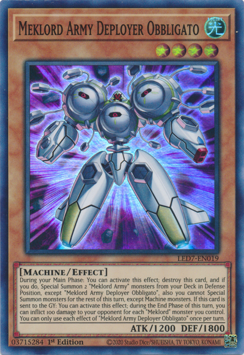 Meklord Army Deployer Obbligato [LED7-EN019] Super Rare | Deep Dive Games St. Marys
