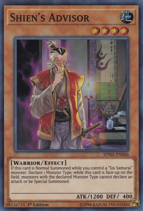 Shien's Advisor [SPWA-EN046] Super Rare | Deep Dive Games St. Marys