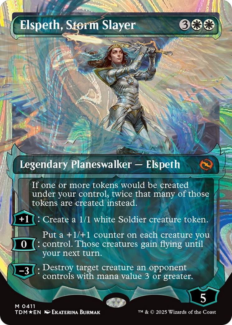 Elspeth, Storm Slayer (Showcase) (Halo Foil) [Tarkir: Dragonstorm] | Deep Dive Games St. Marys