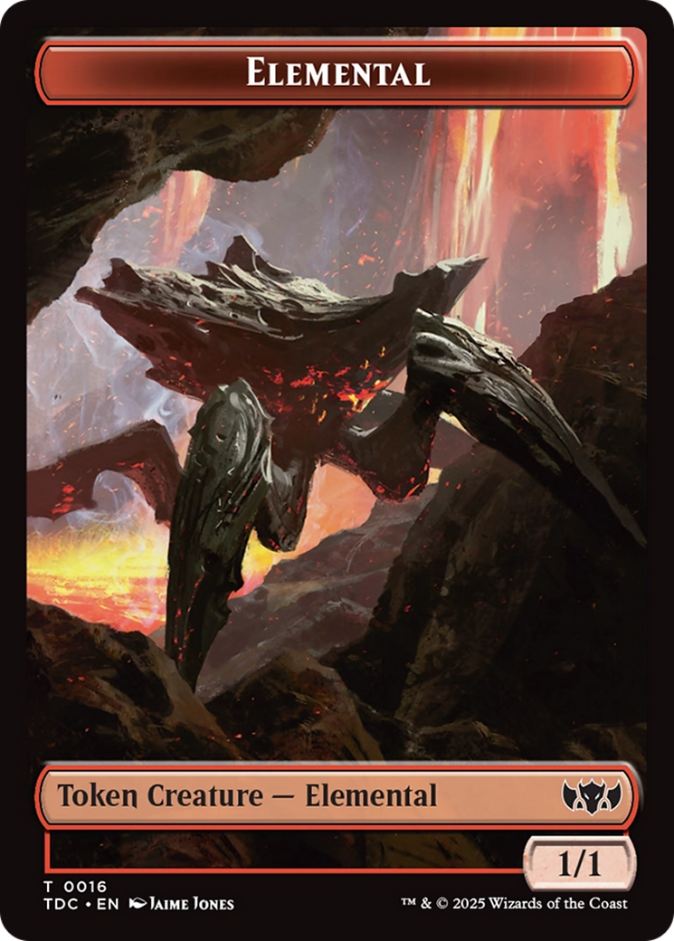 Elemental (0016) // Gold Double-Sided Token [Tarkir: Dragonstorm Commander Tokens] | Deep Dive Games St. Marys