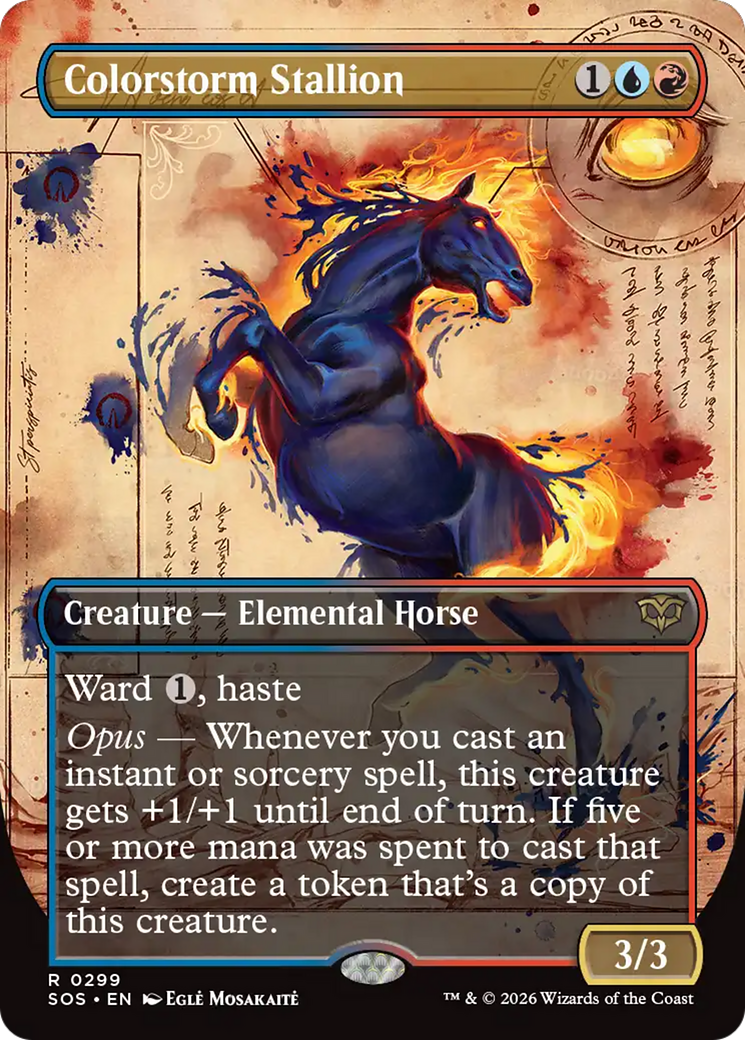 Colorstorm Stallion (Borderless) [Secrets of Strixhaven] | Deep Dive Games St. Marys