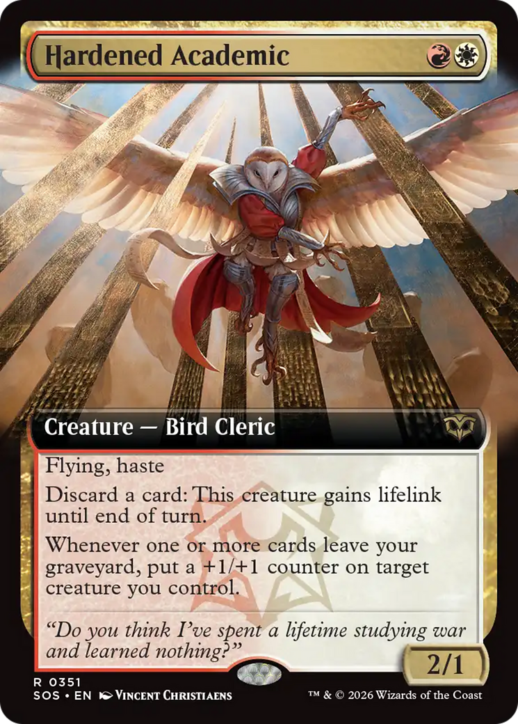 Hardened Academic (Extended Art) [Secrets of Strixhaven] | Deep Dive Games St. Marys