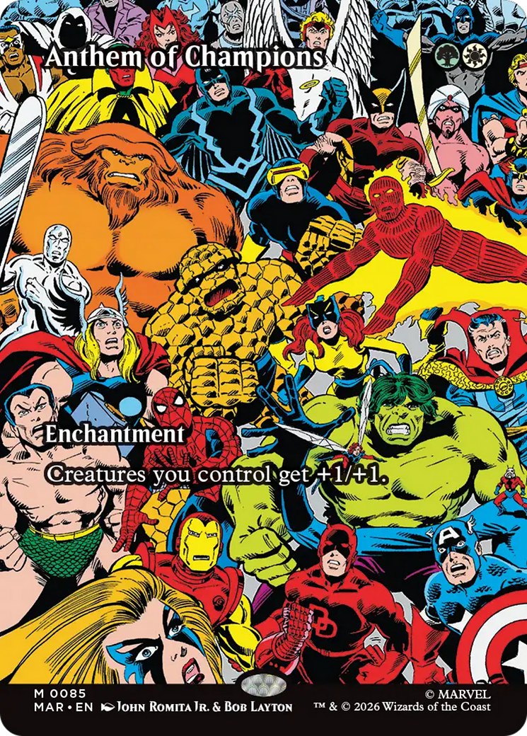 Anthem of Champions (Borderless) [Marvel Universe: Eternal-Legal] | Deep Dive Games St. Marys