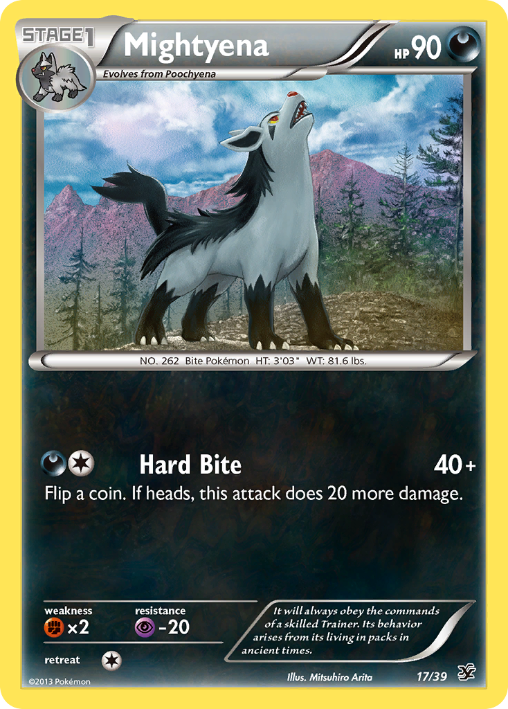 Mightyena (17/39) [XY: Kalos Starter Set] | Deep Dive Games St. Marys