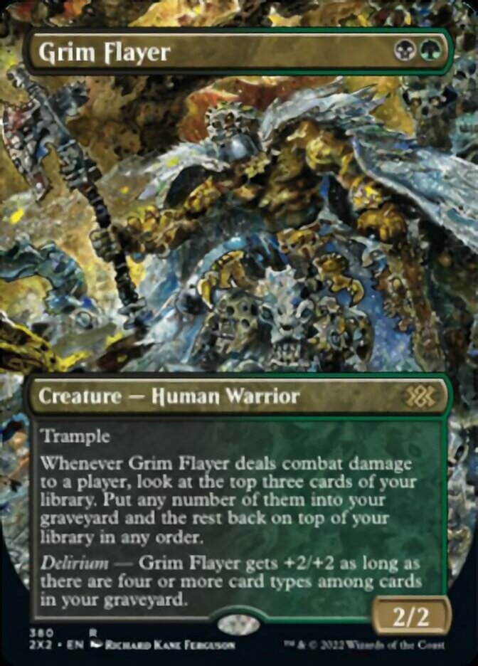 Grim Flayer (Borderless Alternate Art) [Double Masters 2022] | Deep Dive Games St. Marys