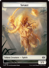 Spirit (0008) // Spirit (0009) Double-Sided Token [Tarkir: Dragonstorm Tokens] | Deep Dive Games St. Marys
