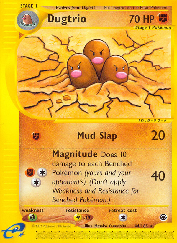 Dugtrio (44/165) [Expedition: Base Set] | Deep Dive Games St. Marys