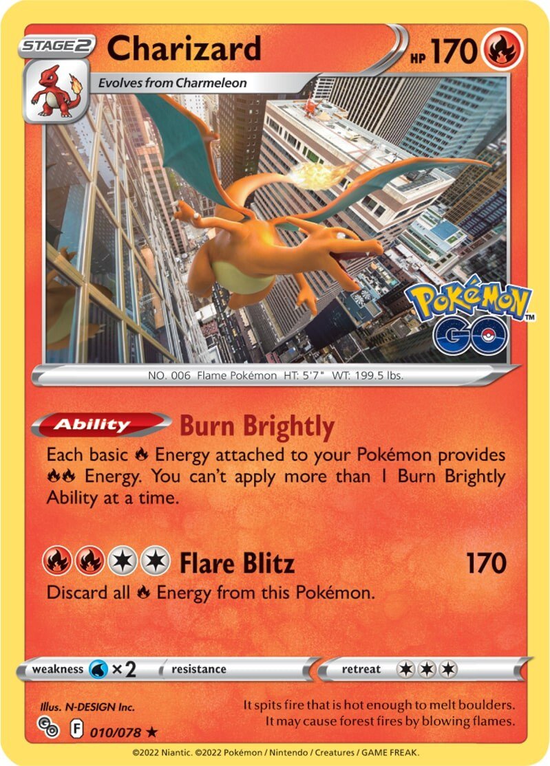 Charizard (010/078) [Pokémon GO] | Deep Dive Games St. Marys