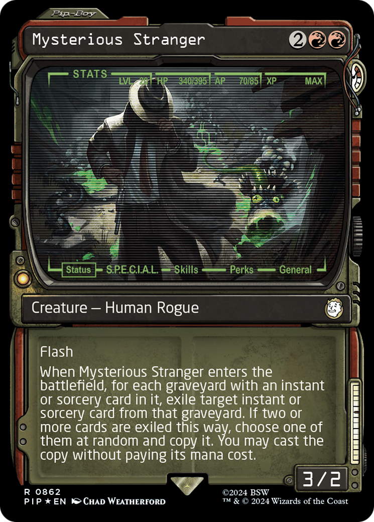 Mysterious Stranger (Showcase) (Surge Foil) [Fallout] | Deep Dive Games St. Marys