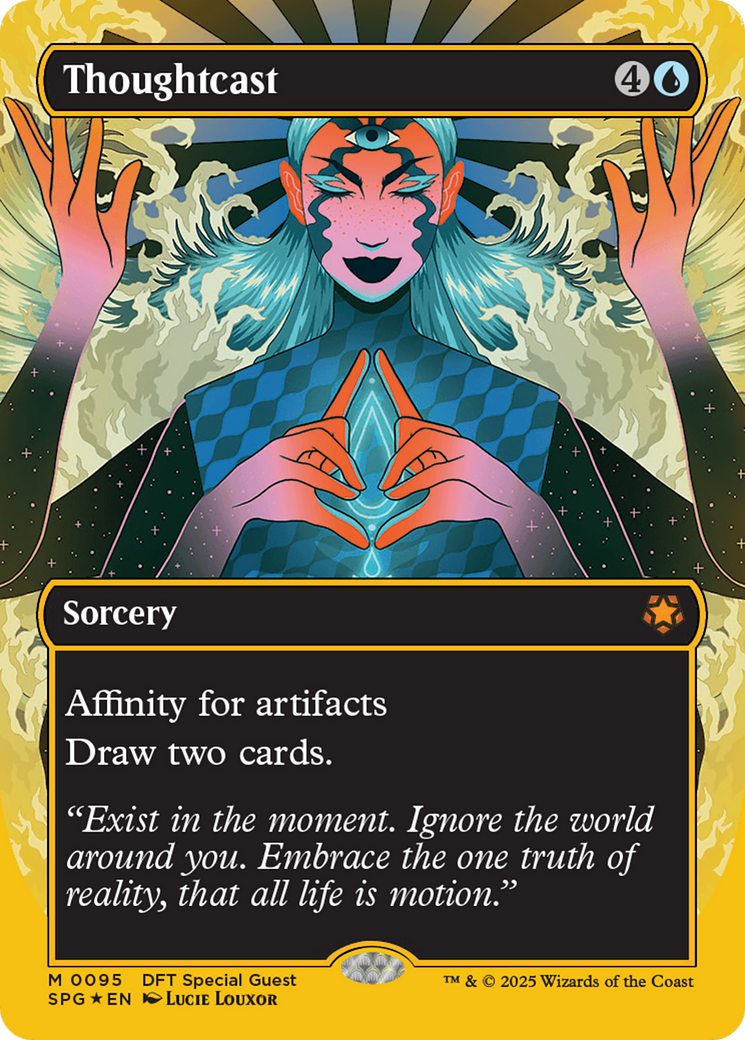 Thoughtcast (Borderless) (First-Place Foil) [Aetherdrift Special Guests] | Deep Dive Games St. Marys