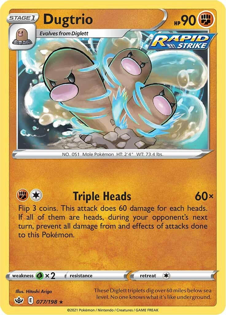 Dugtrio (077/198) [Sword & Shield: Chilling Reign] | Deep Dive Games St. Marys