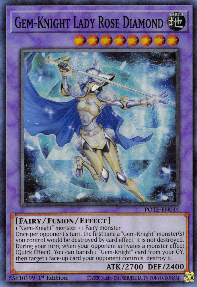 Gem-Knight Lady Rose Diamond [POTE-EN044] Super Rare | Deep Dive Games St. Marys