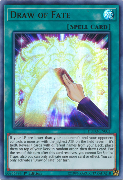 Draw of Fate [DUPO-EN003] Ultra Rare | Deep Dive Games St. Marys