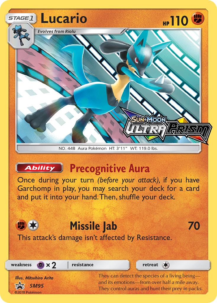 Lucario (SM95) (Prerelease Promo) [Sun & Moon: Black Star Promos] | Deep Dive Games St. Marys