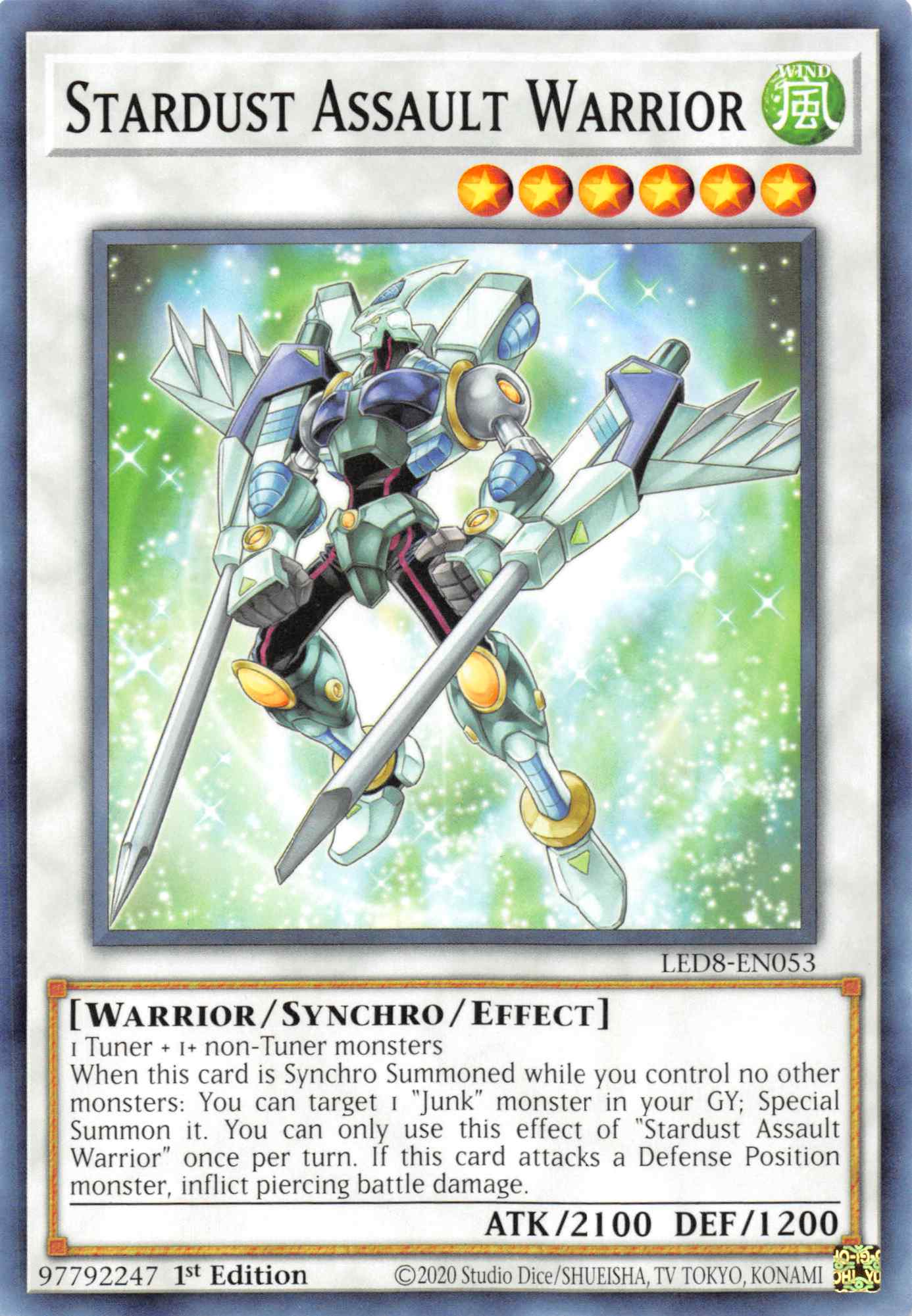 Stardust Assault Warrior [LED8-EN053] Common | Deep Dive Games St. Marys