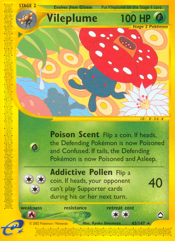 Vileplume (43/147) [Aquapolis] | Deep Dive Games St. Marys