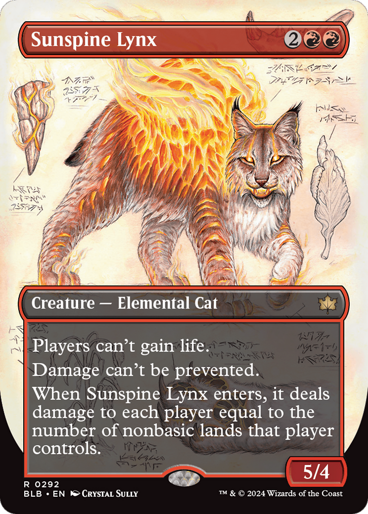 Sunspine Lynx (Borderless) [Bloomburrow] | Deep Dive Games St. Marys