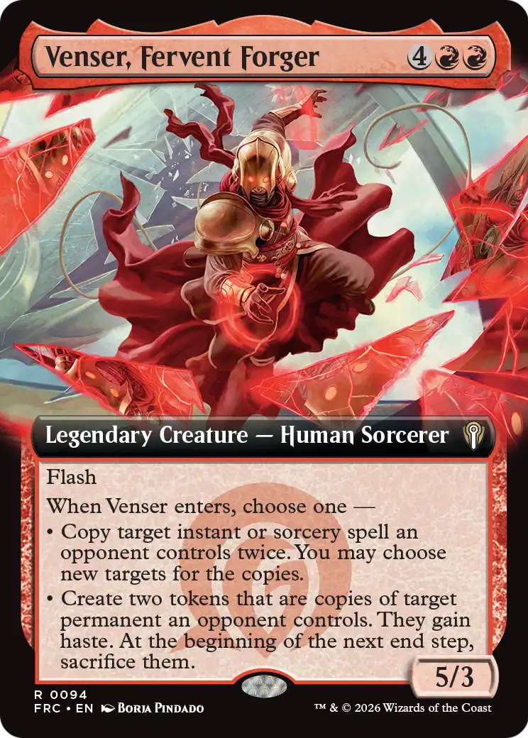Venser, Fervent Forger (Extended Art) [Reality Fracture Commander] | Deep Dive Games St. Marys