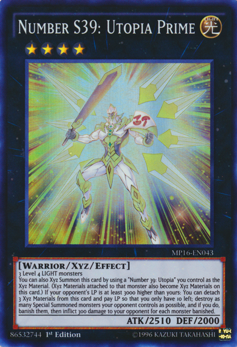 Number S39: Utopia Prime [MP16-EN043] Super Rare | Deep Dive Games St. Marys