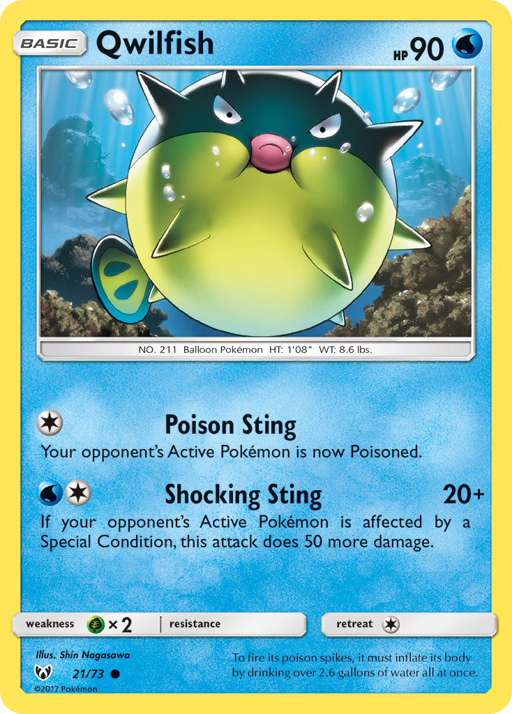 Qwilfish (21/73) [Sun & Moon: Shining Legends] | Deep Dive Games St. Marys