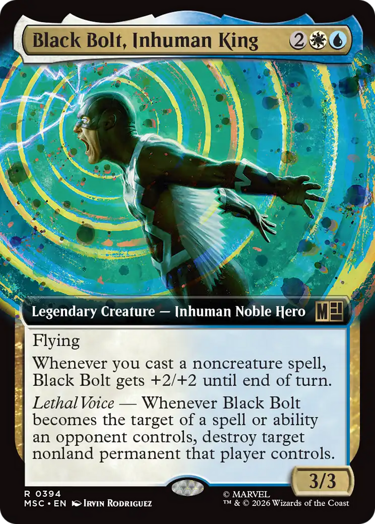 Black Bolt, Inhuman King (Extended Art) [Marvel Super Heroes Commander] | Deep Dive Games St. Marys