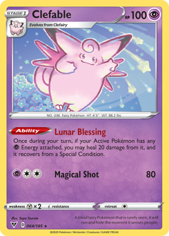 Clefable (064/185) [Sword & Shield: Vivid Voltage] | Deep Dive Games St. Marys