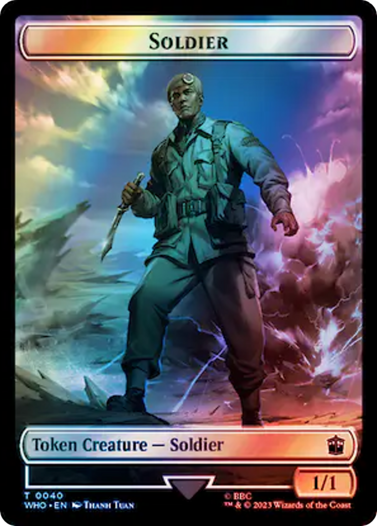 Soldier // Treasure (0061) Double-Sided Token (Surge Foil) [Doctor Who Tokens] | Deep Dive Games St. Marys
