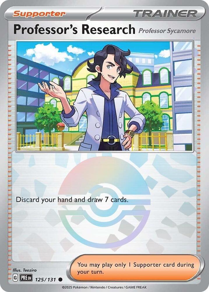 Professor's Research (125/131) [Professor Sycamore] (Poke Ball Pattern) [Scarlet & Violet: Prismatic Evolutions] | Deep Dive Games St. Marys