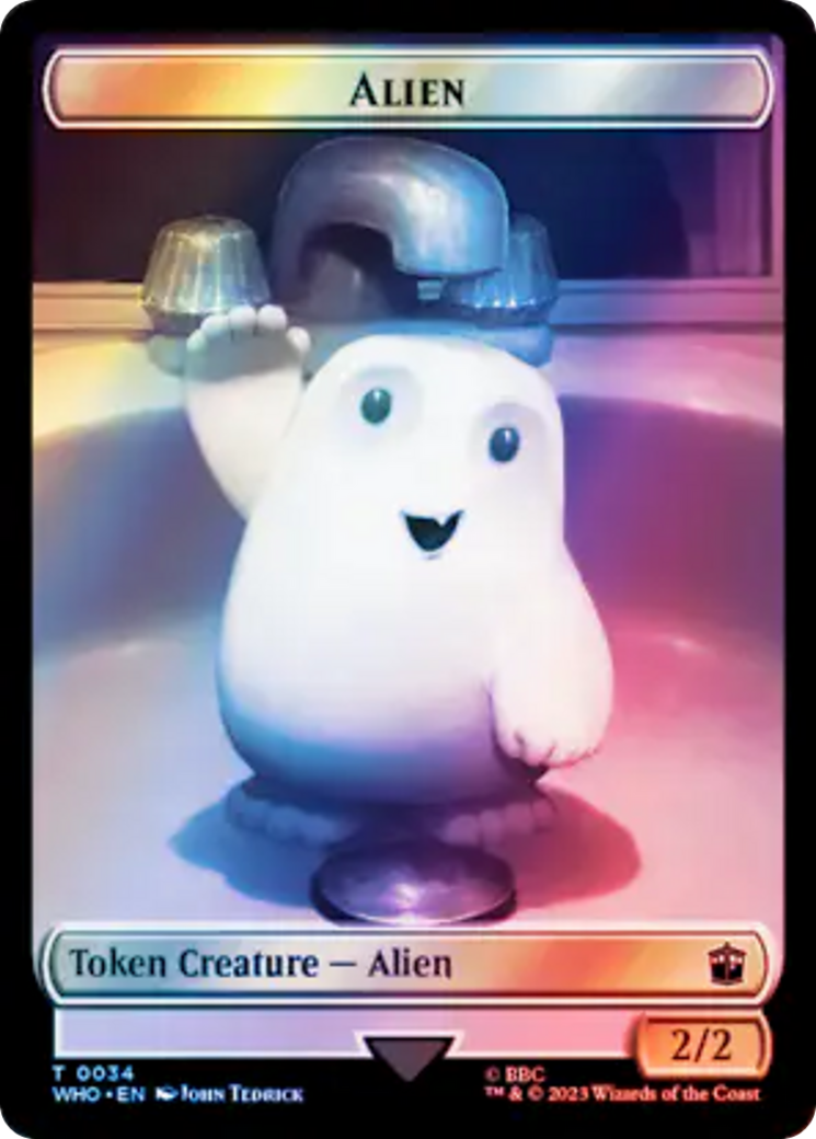 Alien // Treasure (0061) Double-Sided Token (Surge Foil) [Doctor Who Tokens] | Deep Dive Games St. Marys