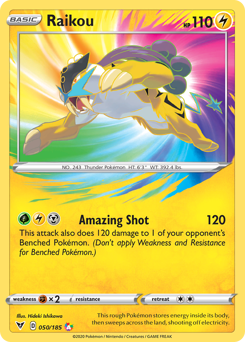 Raikou (050/185) [Sword & Shield: Vivid Voltage] | Deep Dive Games St. Marys