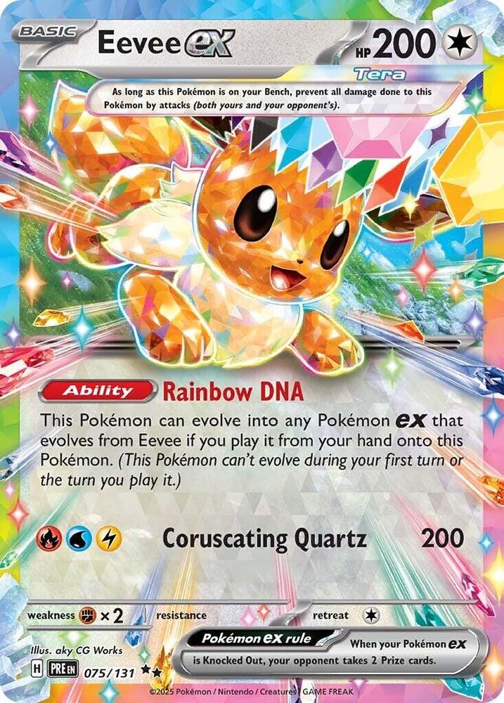 Eevee ex (075/131) [Scarlet & Violet: Prismatic Evolutions] | Deep Dive Games St. Marys