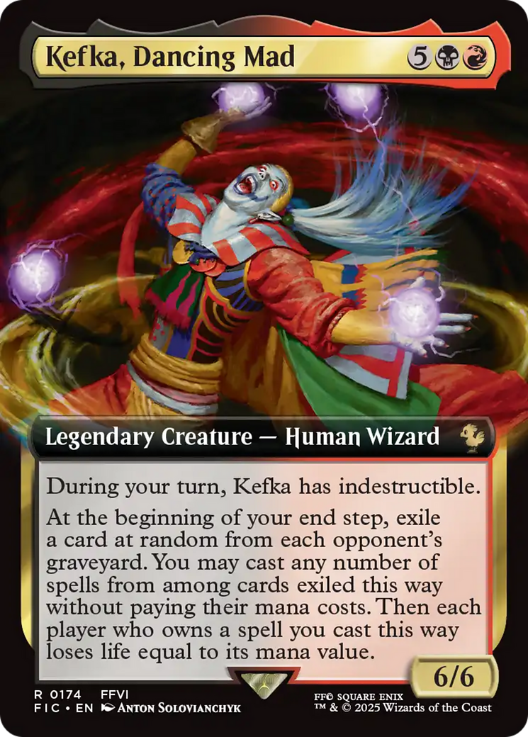 Kefka, Dancing Mad (Extended Art) [FINAL FANTASY Commander] | Deep Dive Games St. Marys