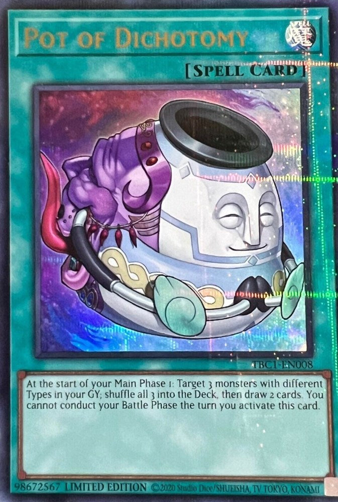 Pot of Dichotomy [TBC1-EN008] Ultra Rare | Deep Dive Games St. Marys