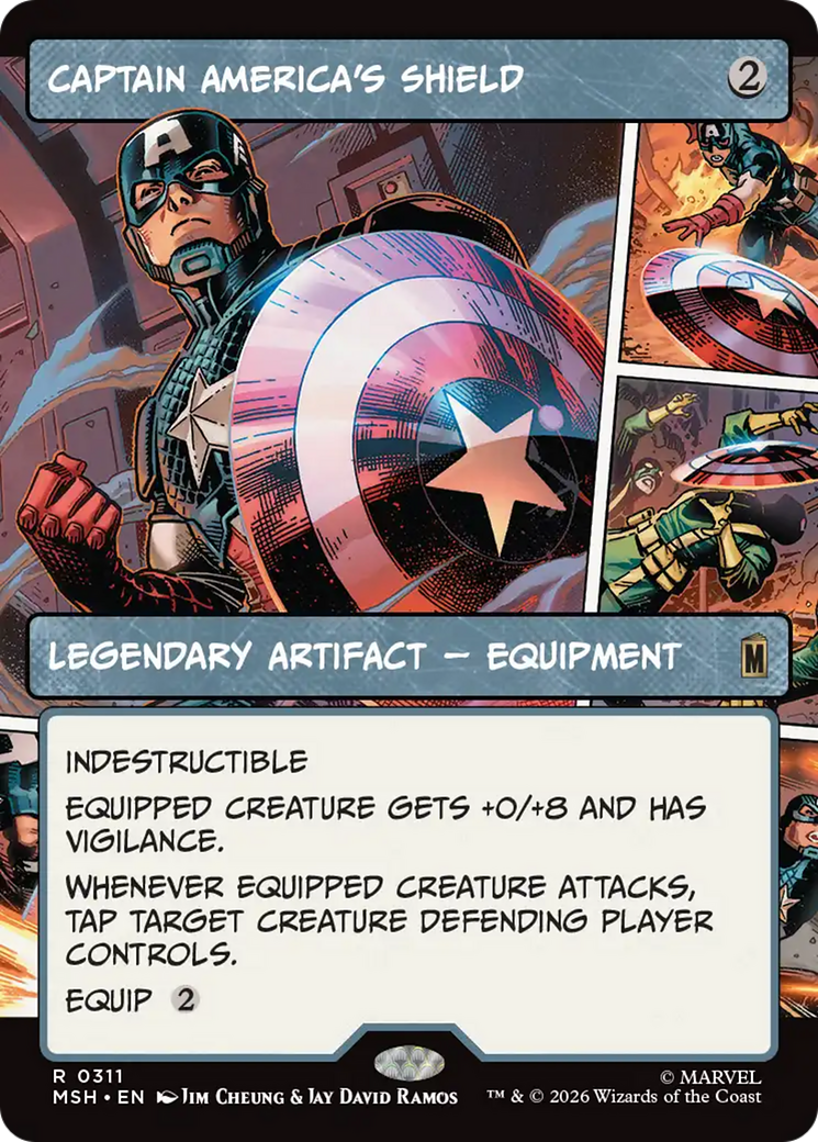 Captain America's Shield (Borderless) (0311) [Marvel Super Heroes] | Deep Dive Games St. Marys