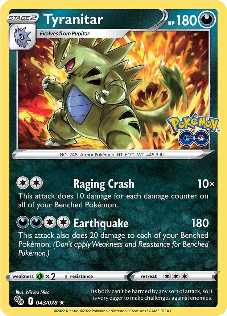 Tyranitar (043/078) [Pokémon GO] | Deep Dive Games St. Marys